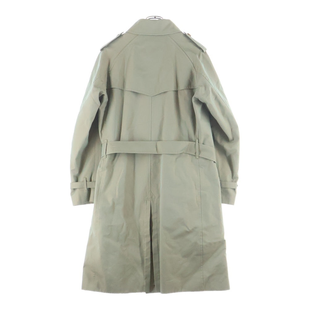 GRENFELL(グレンフェル) UK製 JOHNSTONS OF ELGIN ジョンストンズ オブ エルガン コットン ルミナスシャンブレー トレンチコート カーキ