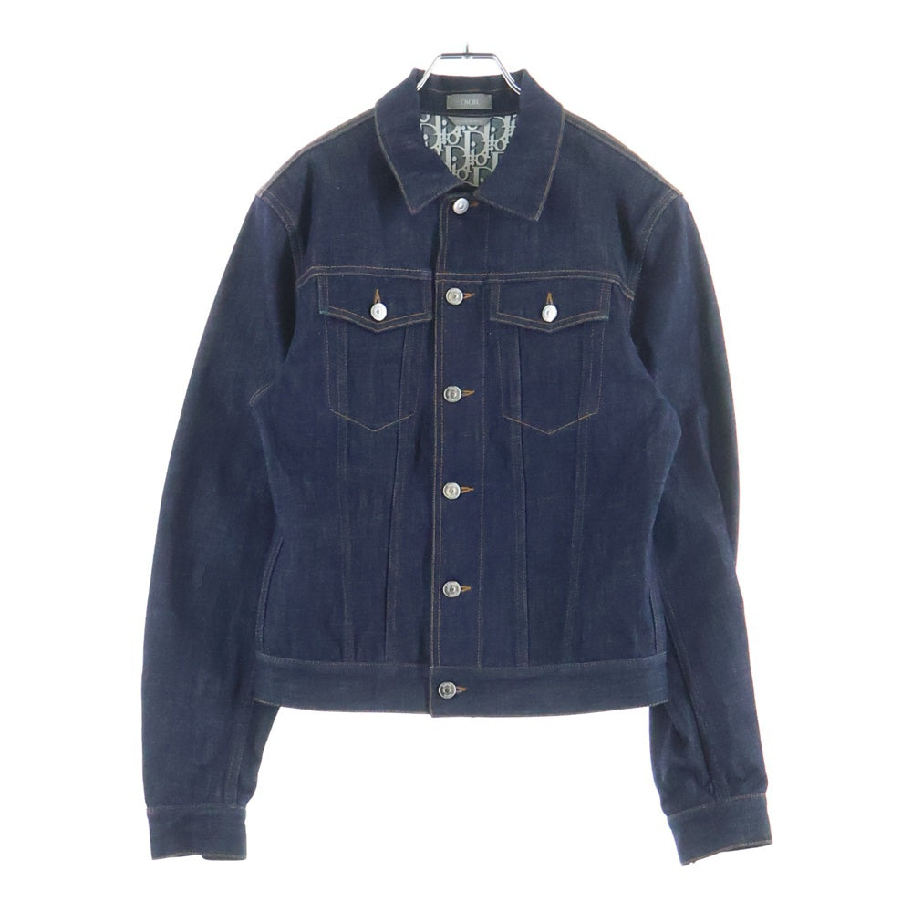 DIOR(ディオール) 20SS 裏地オブリーク総柄 トロッター プリント デニムジャケット インディゴ 013D482B226X