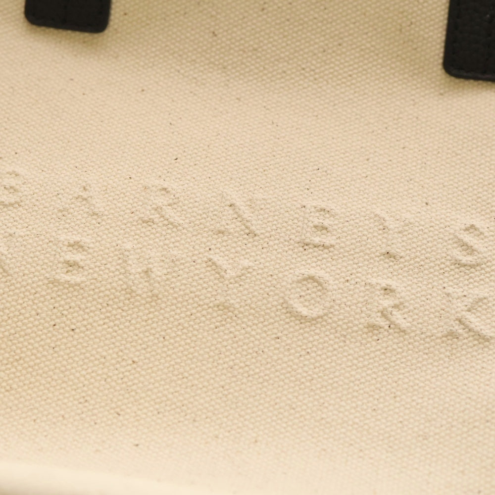 BARNEYS NEWYORK(バーニーズ ニューヨーク) ロゴ型押し キャンバス トート ハンドバッグ ベージュ 2218988-111-0 レディース