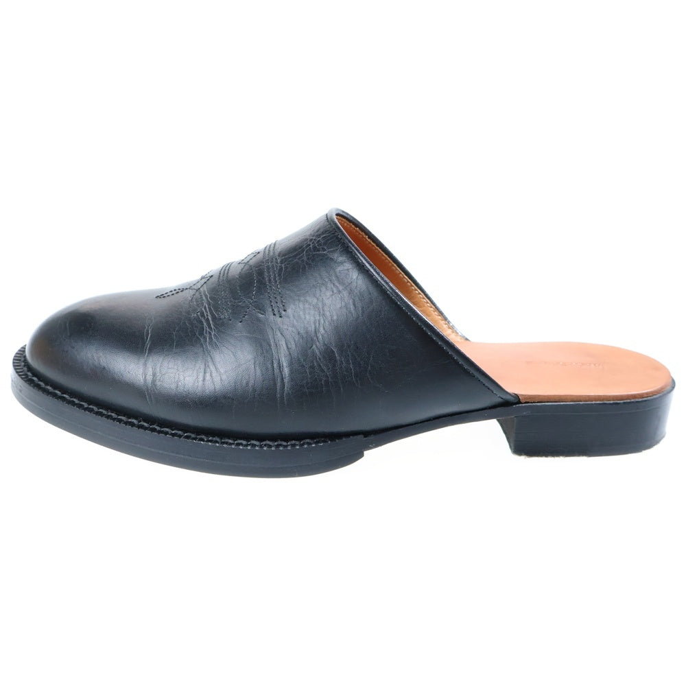 Hender Scheme(エンダースキーマ) CHEAK チーク エンブロイダリーデザイン ウエスタン レザーサンダル ブラック DI-RS-CHK