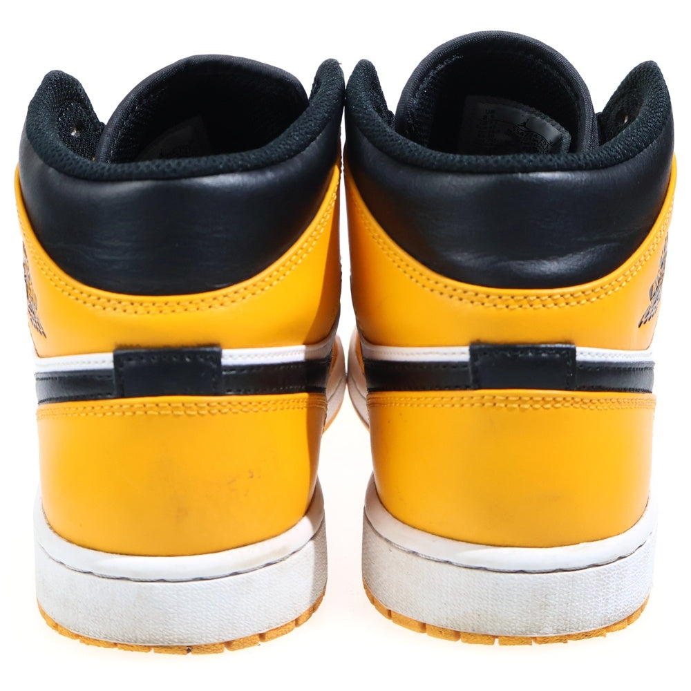 NIKE(ナイキ) AIR JORDAN 1 MID TAXI エアジョーダン1 タクシー ミッドカットスニーカー イエロー US8.5/26.5cm 554724-701