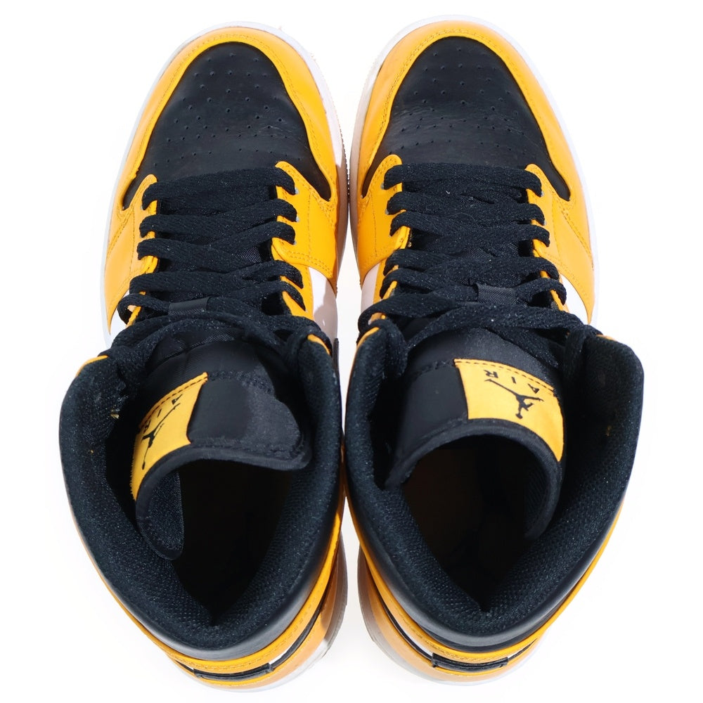 NIKE(ナイキ) AIR JORDAN 1 MID TAXI エアジョーダン1 タクシー ミッドカットスニーカー イエロー US8.5/26.5cm 554724-701