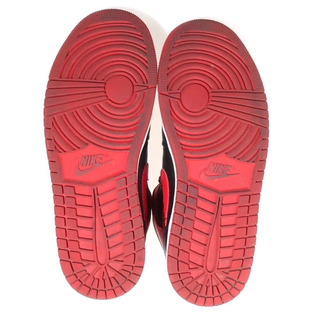 NIKE(ナイキ) AIR JORDAN 1 MID BRED TOE エアジョーダン1 ブレッドトゥ ミッドカットスニーカー ブラック/レッド US8.5/26.5cm DQ8426-060