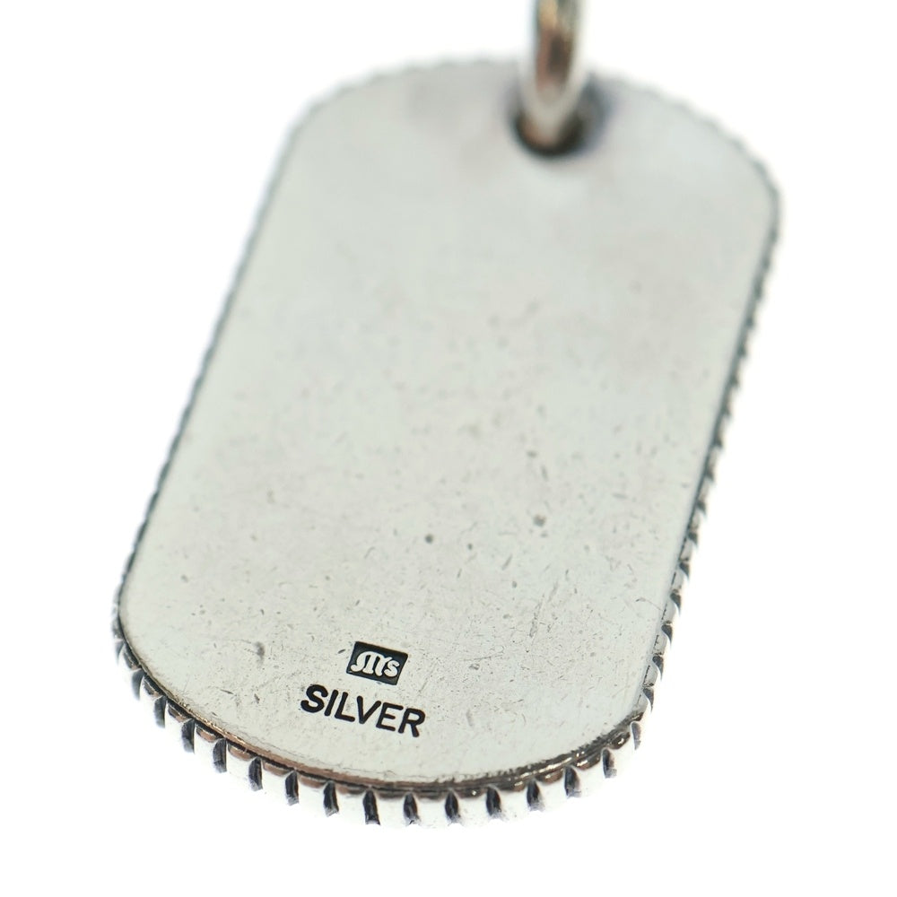 M's collection(エムズコレクション) THORN DOG TAG PENDANT ソーン ブルートパーズカスタム ドッグタグ ペンダントトップ シルバー XP-094