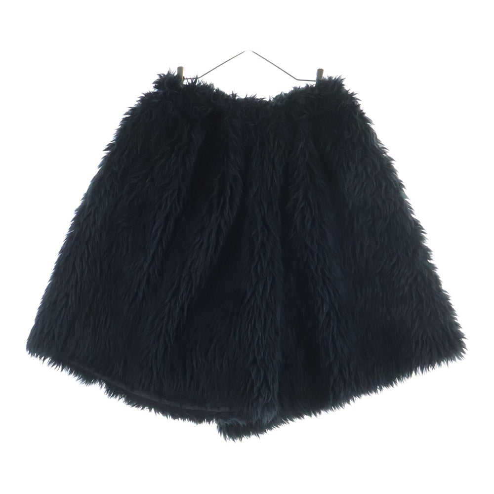 COMME des GARCONS(コムデギャルソン) 23AW AD2023 本ライン ドローストリング フェイクファー ショートパンツ ブラック GL-P011