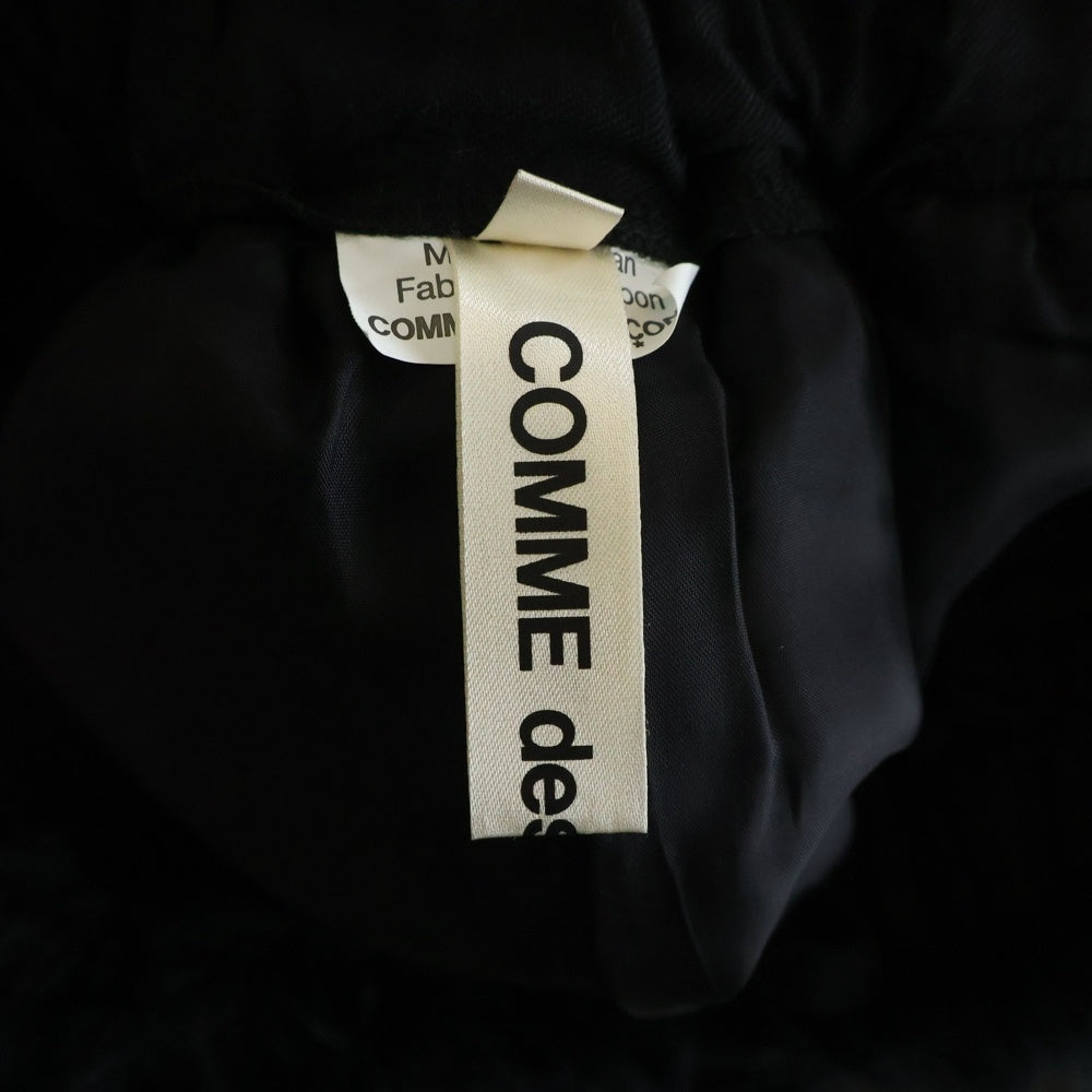 COMME des GARCONS(コムデギャルソン) 23AW AD2023 本ライン ドローストリング フェイクファー ショートパンツ ブラック GL-P011