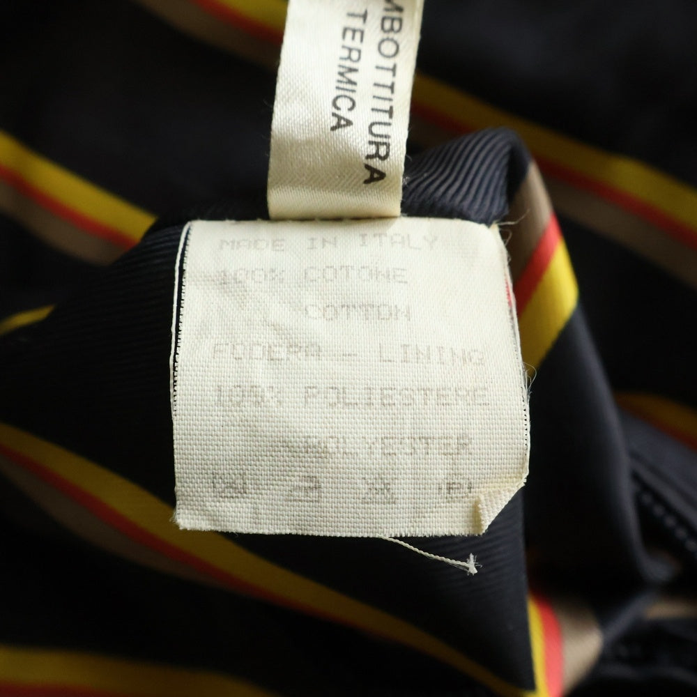 VALENTINO GARAVANI(ヴァレンチノガラヴァーニ) フロントワッペン 裏地ストライプ リバーシブル トレンチコート ネイビー