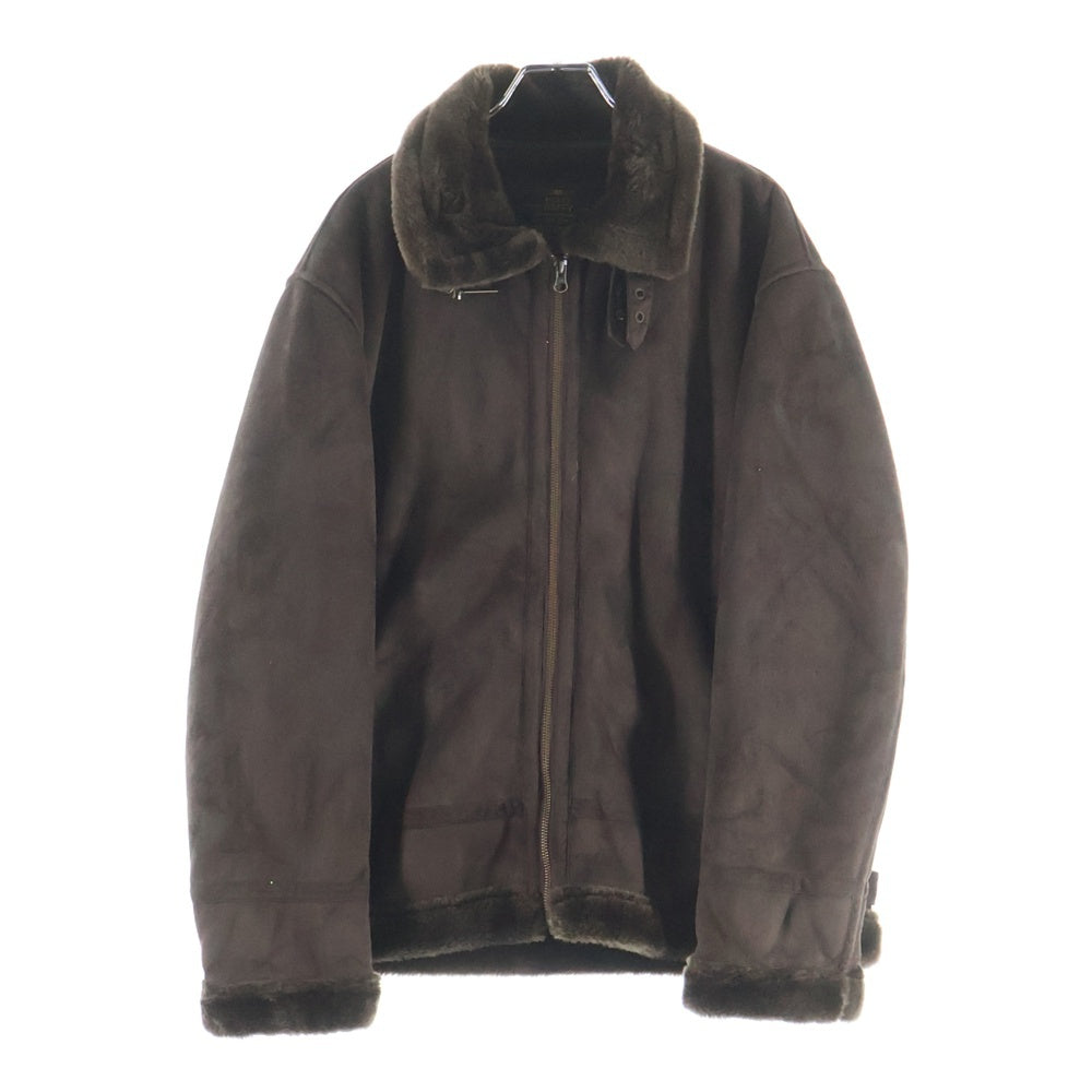 NO BRAND(ノーブランド) JACKET BAFFY (ジャケットバフィー) アクリルファー ムートンジャケット ブラウン TDF906