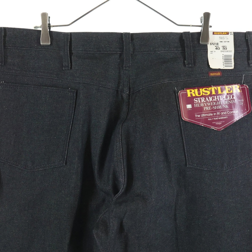 VINTAGE(ヴィンテージ) 80S RUSTLER VINTAGE DEADSTOCK REGULAR FIT ラスラー ヴィンテージ デットストック レギュラーフィット ジップアップ デニムパンツ ブラック 87621UB