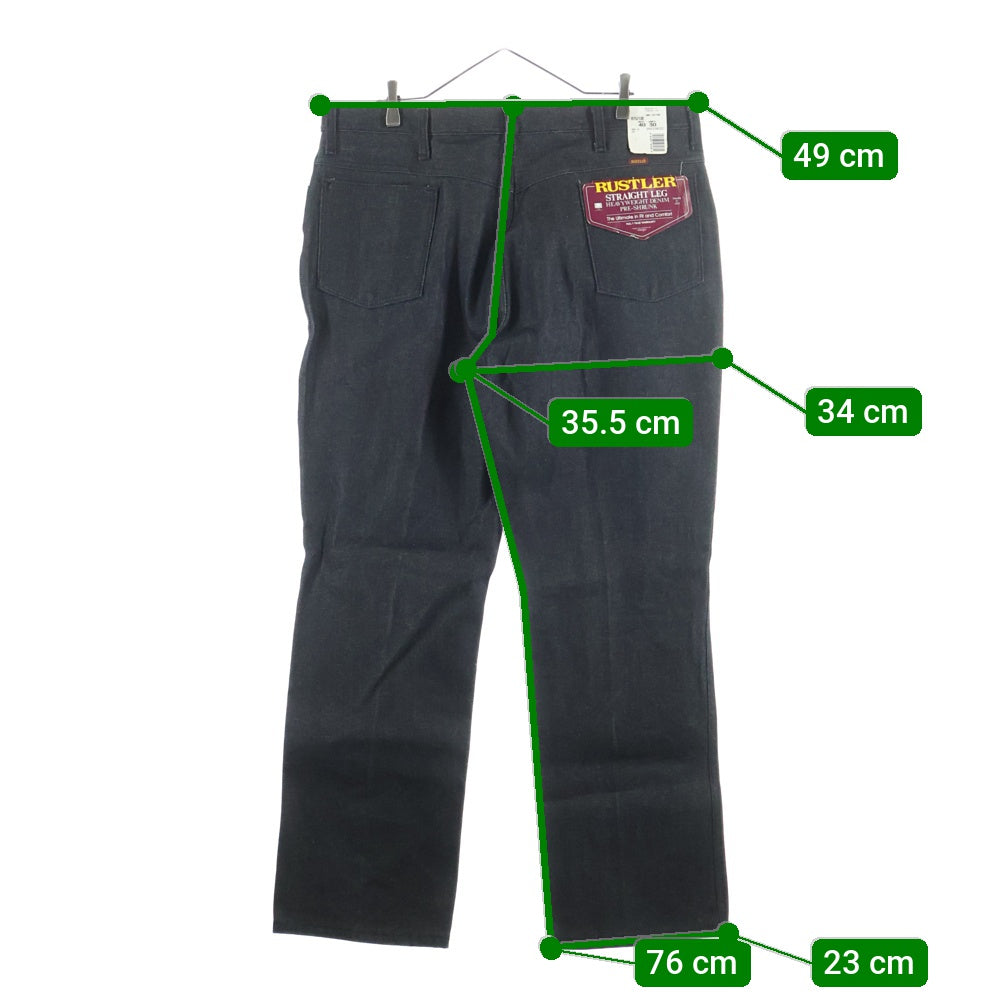 VINTAGE(ヴィンテージ) 80S RUSTLER VINTAGE DEADSTOCK REGULAR FIT ラスラー ヴィンテージ デットストック レギュラーフィット ジップアップ デニムパンツ ブラック 87621UB
