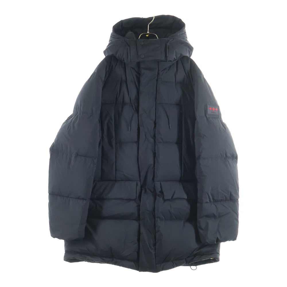 TATRAS(タトラス) KONTO コント ナイロン フーデッド ダウンジャケット ブラック/イエロー MTLA22A4165