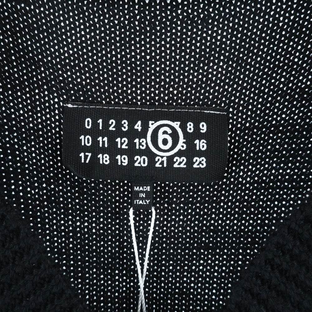 MM6 Maison Margiela(エムエムシックスメゾンマルジェラ) 25AW オーバーサイズ デストロイニットベスト ブラック S52DA0034