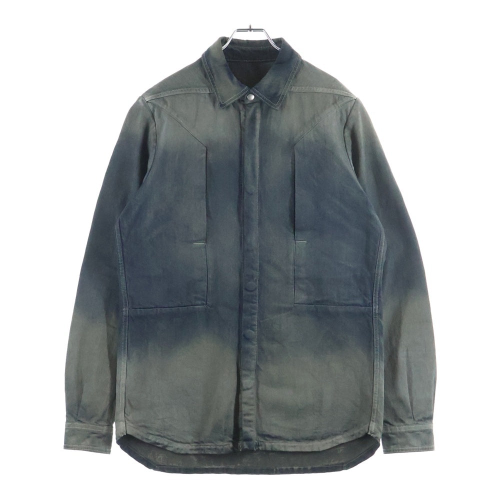 Rick Owens(リックオウエンス) 25AW FOGPOCKET OUTERSHIRT フォグポケット デニムシャツ インディゴ RU02E1237-FLW