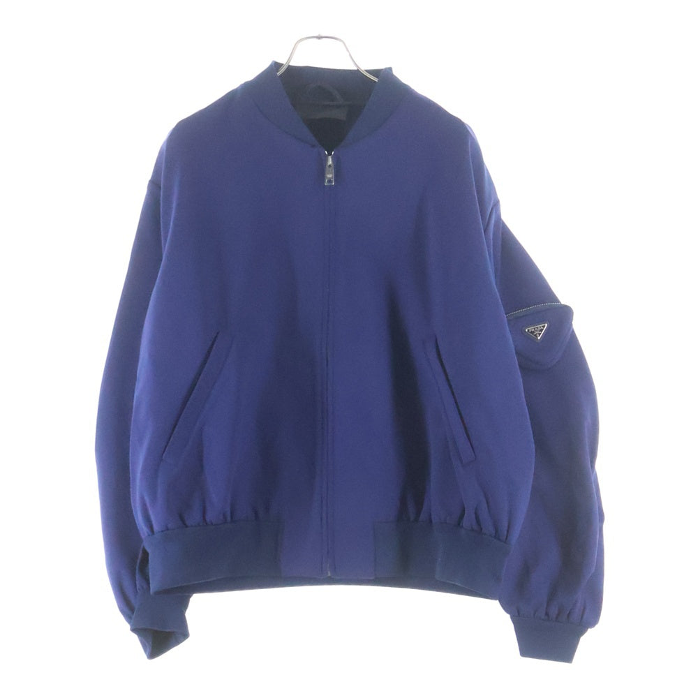 PRADA(プラダ) 21AW ボンディングボンバージャケット MA-1 ネイビー SGB928
