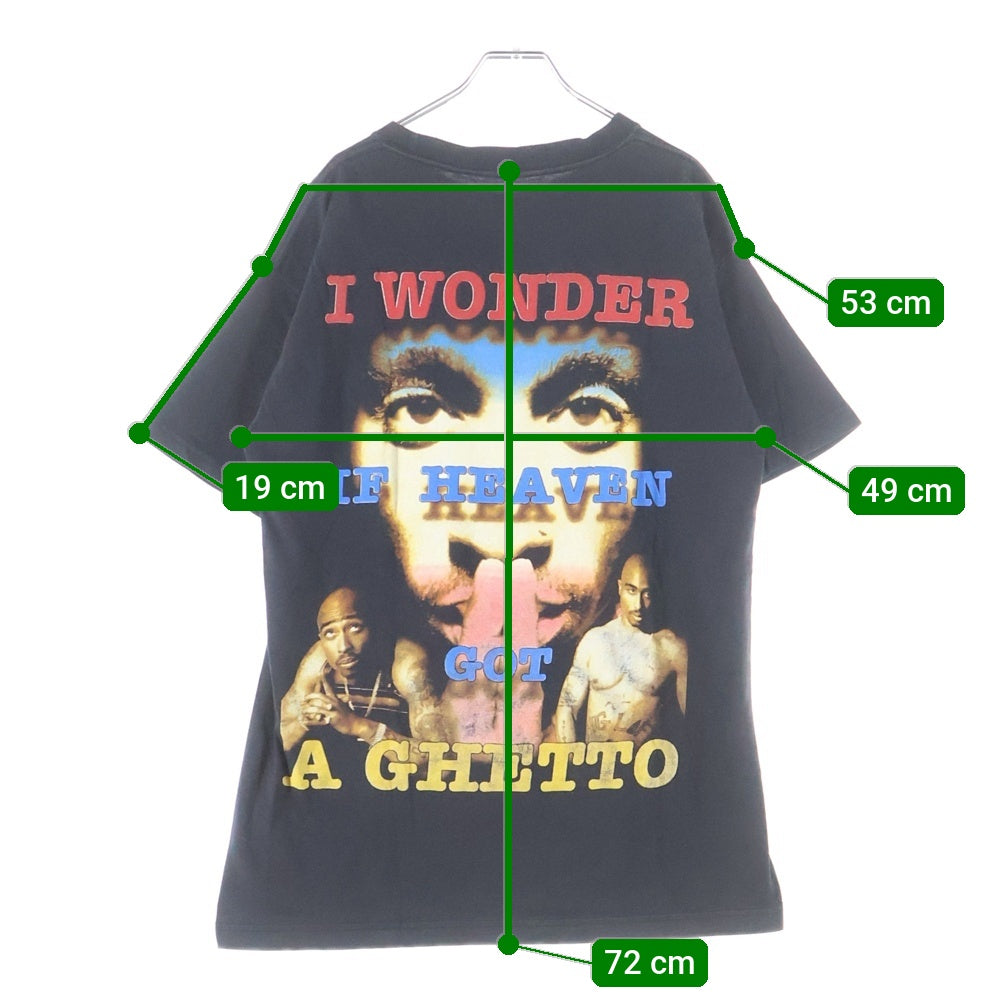 VINTAGE(ヴィンテージ) 90s 2PAC SHAKUR ALL EYEZ ON ME RU STILL DOWN? BOOTLEG トゥーパック オールアイズオンミー 両面プリントTシャツ? ラップTシャツ ブラック