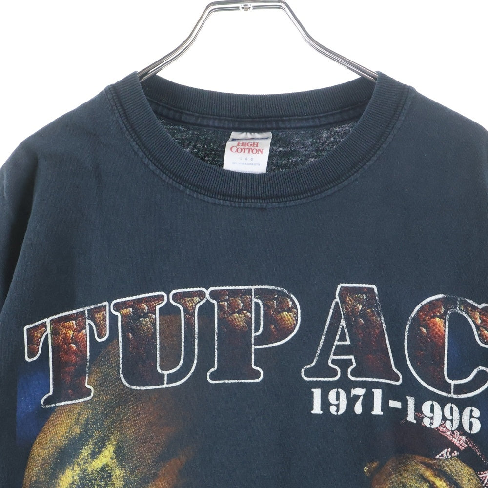 VINTAGE(ヴィンテージ) 00s 2PAC DO FOR LOVE RAP BOOTLEG トゥーパック 両面プリント半袖Tシャツ ラップTシャツ JERZEES ブラック