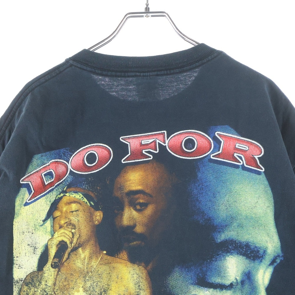 VINTAGE(ヴィンテージ) 00s 2PAC DO FOR LOVE RAP BOOTLEG トゥーパック 両面プリント半袖Tシャツ ラップTシャツ JERZEES ブラック