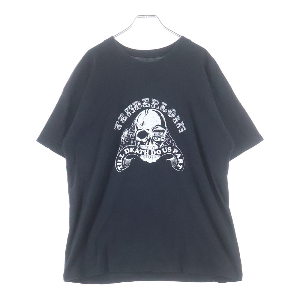 TENDERLOIN(テンダーロイン) T-TEE TILL DEATH DO US PART スカルプリントTシャツ ブラック