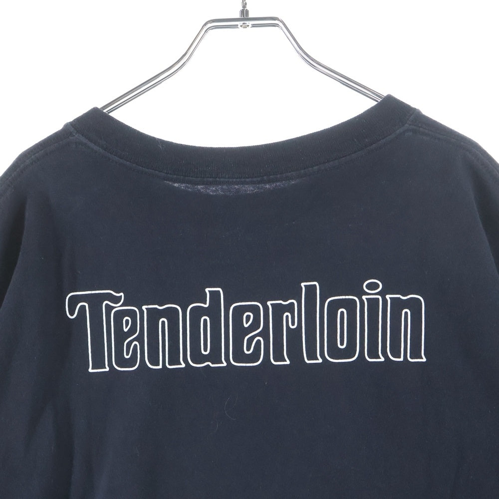 TENDERLOIN(テンダーロイン) T-TEE LIVE TO RIDE RIDE TO LIVE スカルプリントTシャツ ブラック