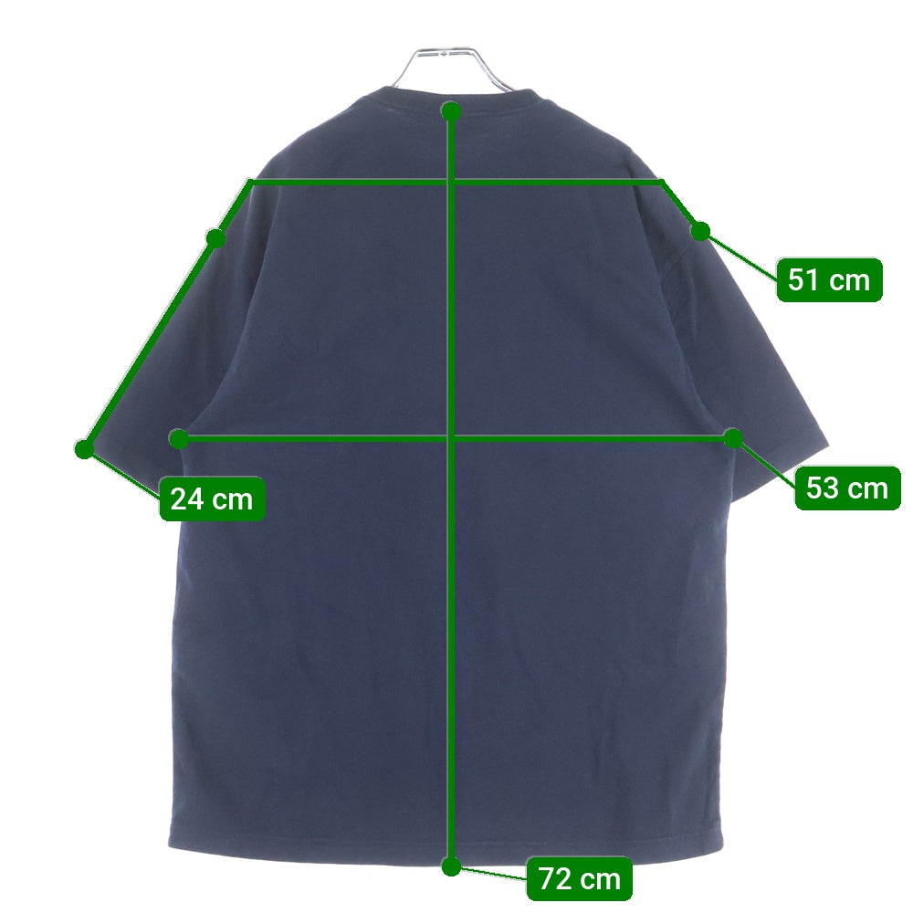 BALENCIAGA(バレンシアガ) 18AW BB LOGO T SHIRT BBロゴプリント クルーネック半袖Tシャツ カットソー ネイビー 535622 TAV04