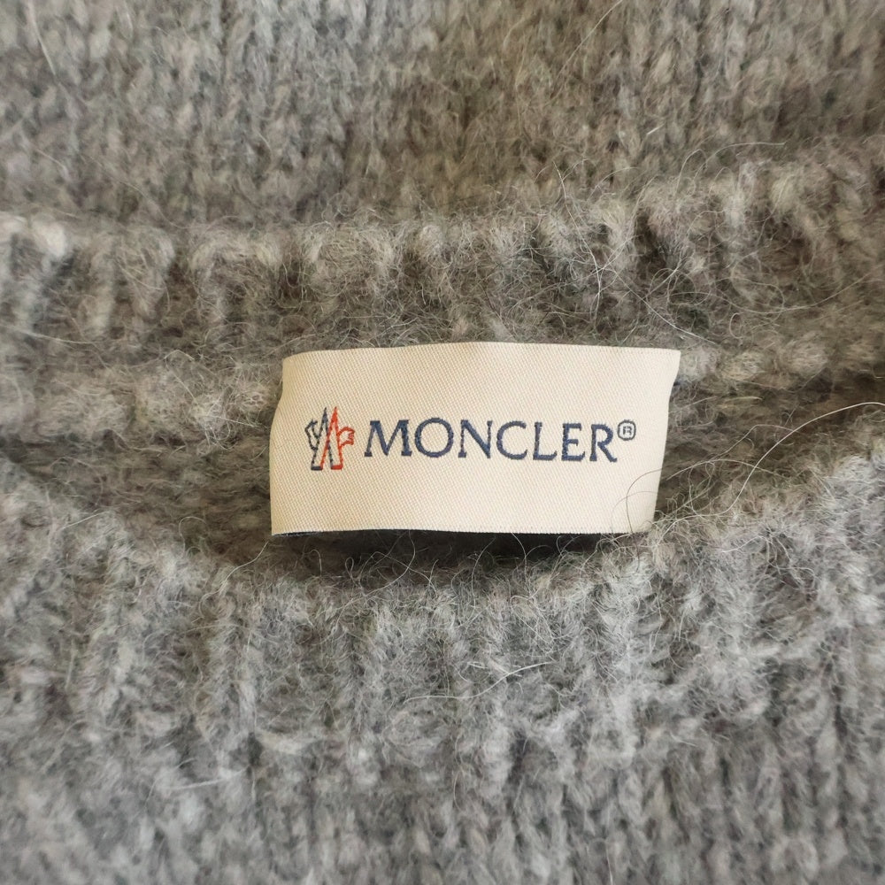 MONCLER(モンクレール) 17AW MAGLIONE TRICOT GIROCOLLO マリオーネトリコマリオーネ アルパカウール混 クルーネックニットスウェット セーター グレー C20919022800 9599M