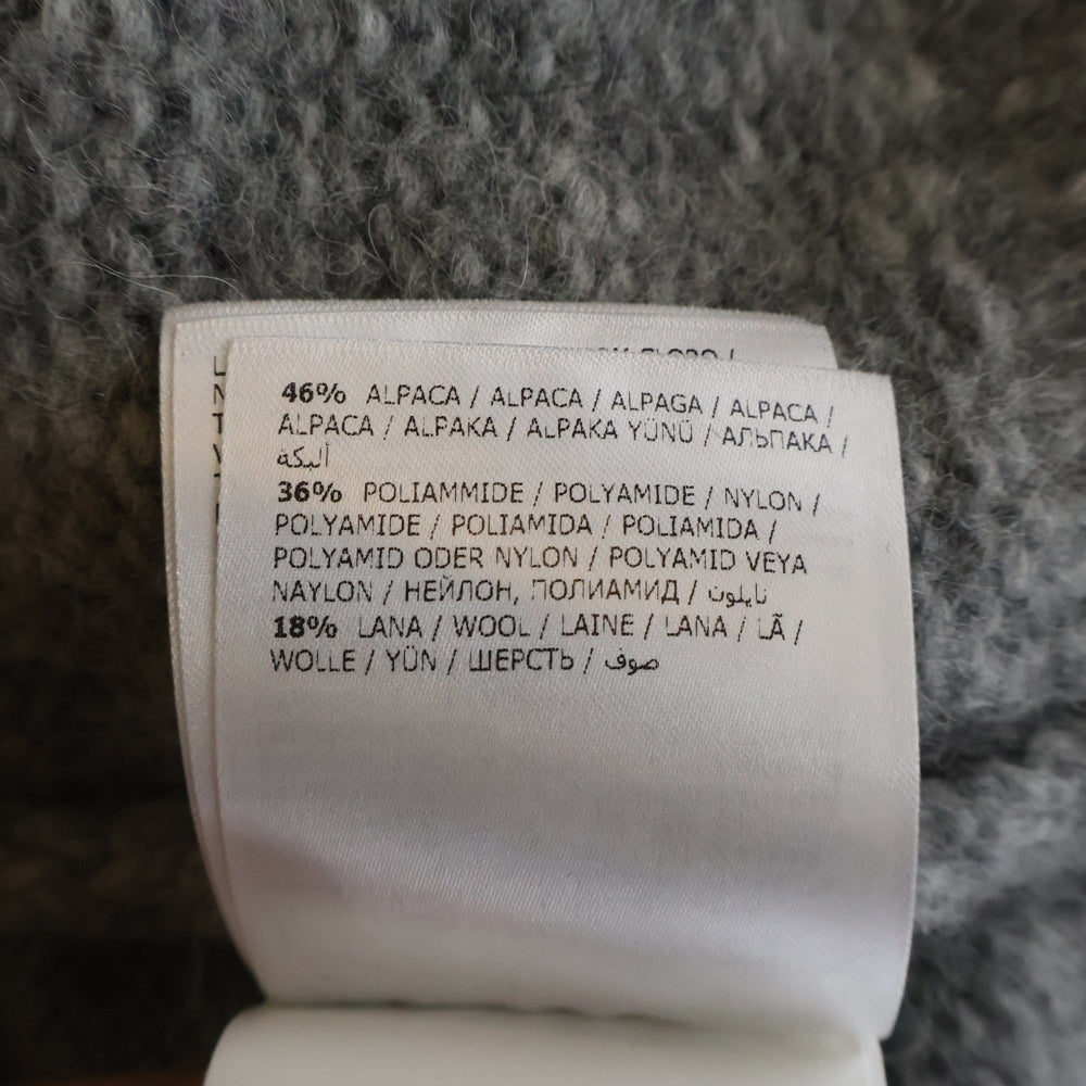 MONCLER(モンクレール) 17AW MAGLIONE TRICOT GIROCOLLO マリオーネトリコマリオーネ アルパカウール混 クルーネックニットスウェット セーター グレー C20919022800 9599M