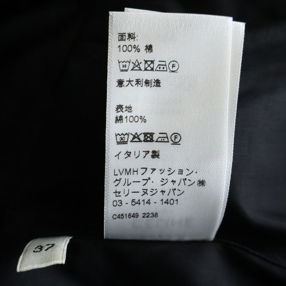 CELINE(セリーヌ) 23SS LOOSE SHIRT WITH INVERTED COLLAR IN COTTON POPLIN インバーテッドカラー コットンポプリン 長袖ルーズシャツ ブラック 2C913091F