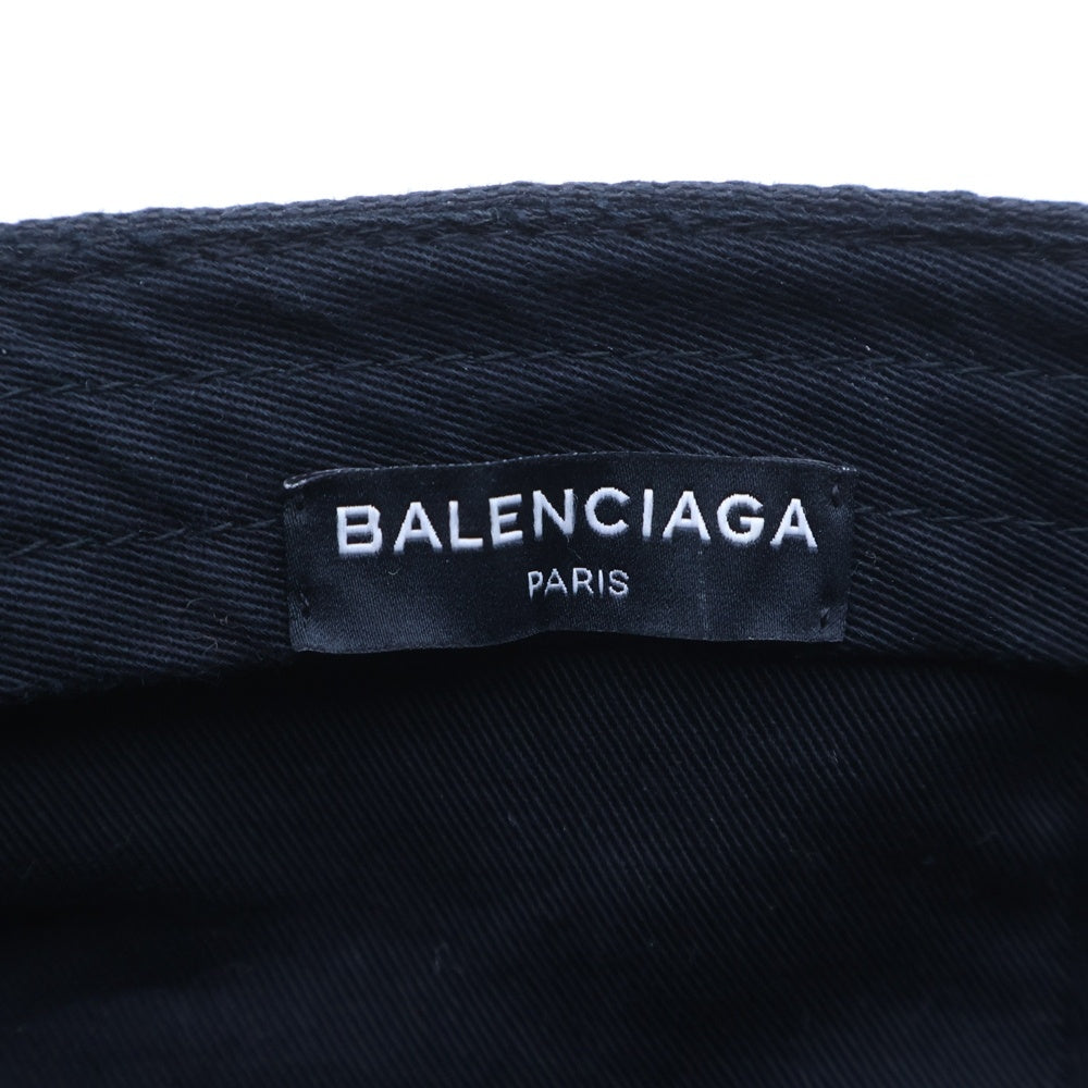 BALENCIAGA(バレンシアガ) 17AW モノグラムロゴ総柄 6パネル ベースボールキャップ 帽子 ブラック 474619 478B1