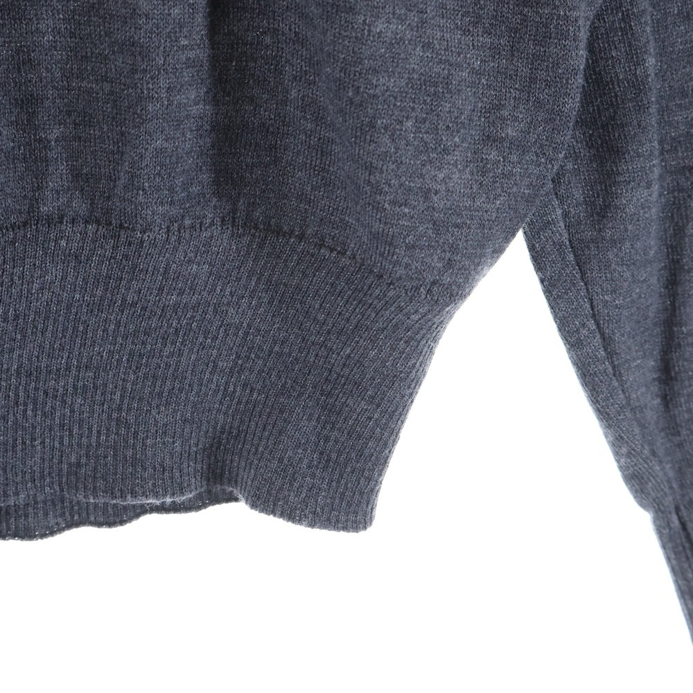 AMI Alexandre Mattiussi(アミアレクサンドルマテュッシ) Small Logo Sweater ウール クルーネック スモールロゴ ニットスウェット セーター グレー HKS111.KN0025