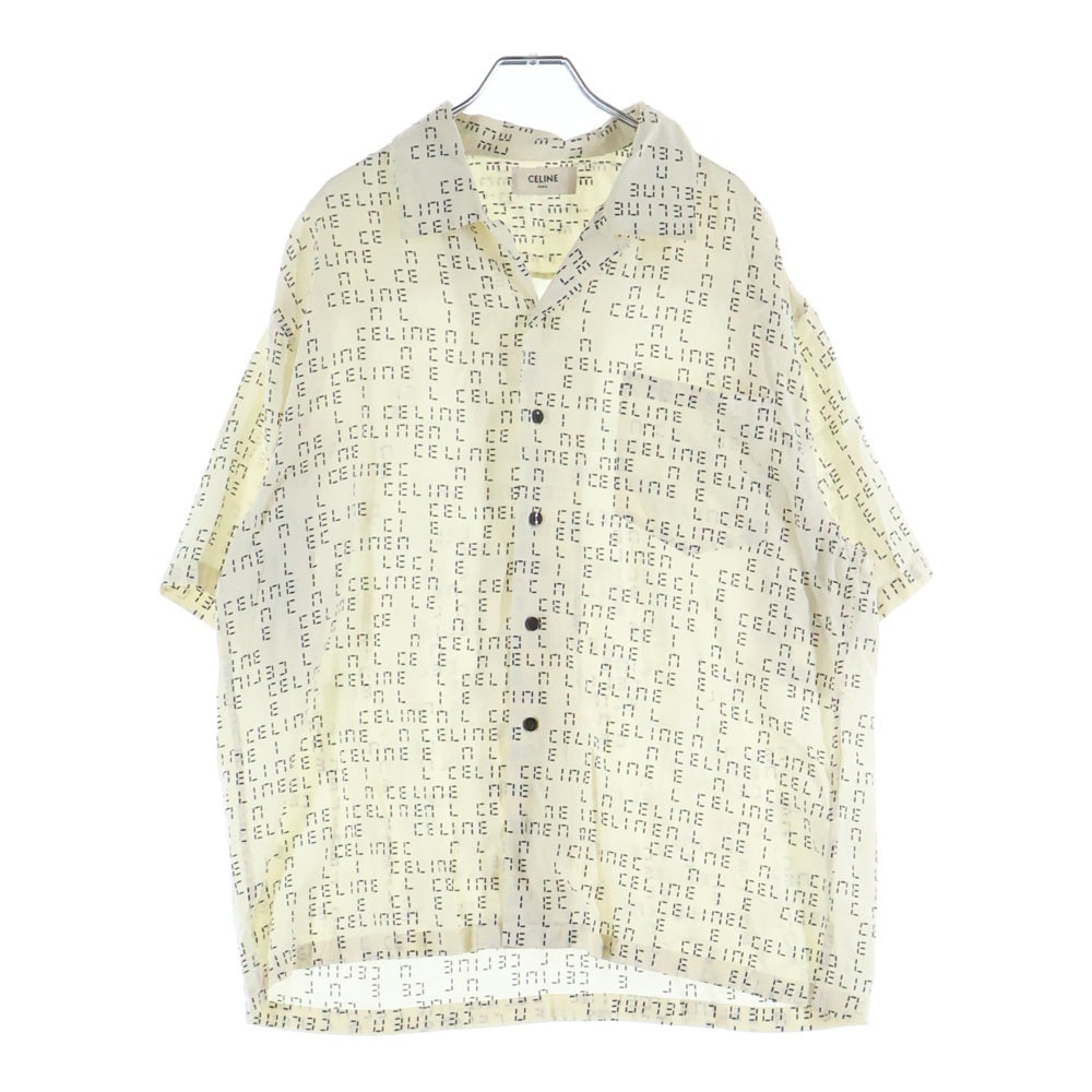CELINE(セリーヌ) 22AW Digital Print Loose-Fit Hawaiian Shirt デジタルプリント ルーズフィット 半袖ハワイアンシャツ ホワイト 2C517977N