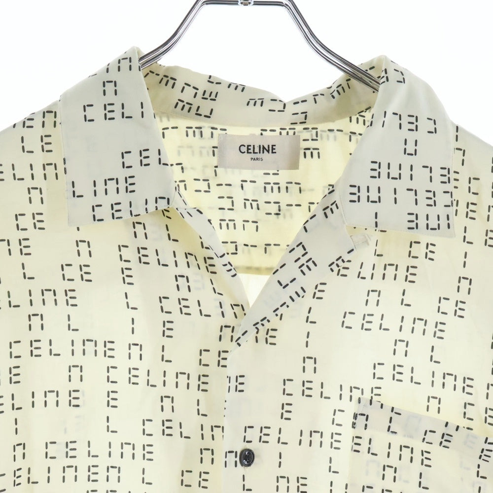 CELINE(セリーヌ) 22AW Digital Print Loose-Fit Hawaiian Shirt デジタルプリント ルーズフィット 半袖ハワイアンシャツ ホワイト 2C517977N