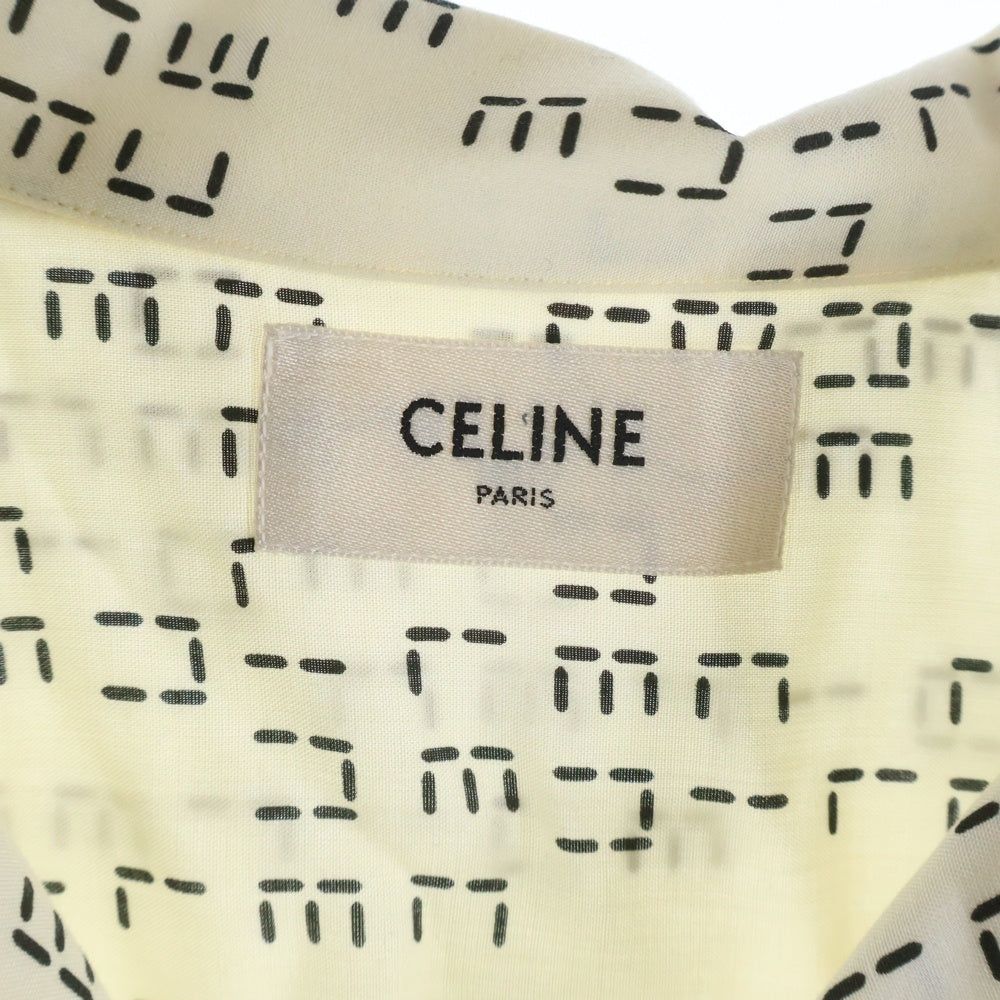 CELINE(セリーヌ) 22AW Digital Print Loose-Fit Hawaiian Shirt デジタルプリント ルーズフィット 半袖ハワイアンシャツ ホワイト 2C517977N