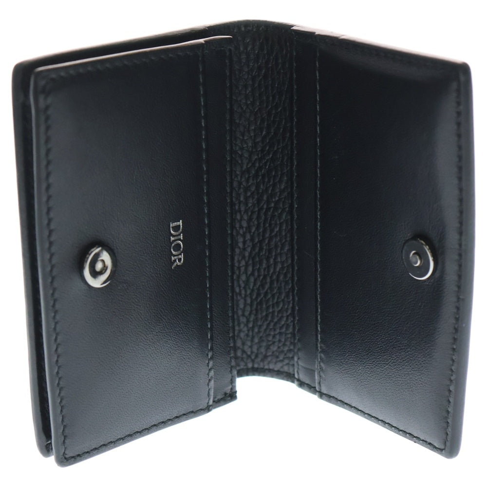 DIOR(ディオール) CD ICON レザー ロゴプレート カードケース ブラック 2ESCH136 レディース