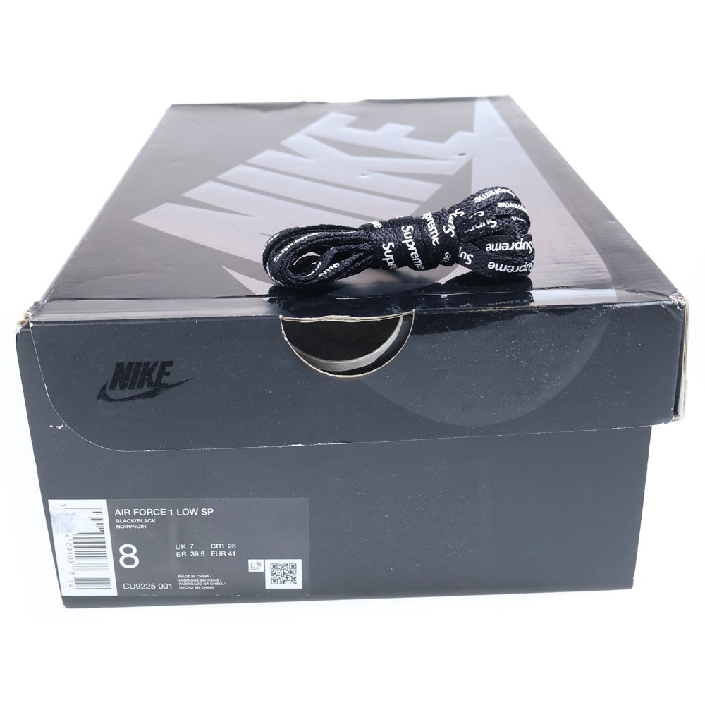 NIKE(ナイキ) ×SUPREME AIR FORCE 1 LOW BLACK シュプリーム エアフォース1 ローカットスニーカー ブラック US8/26cm CU9225-001
