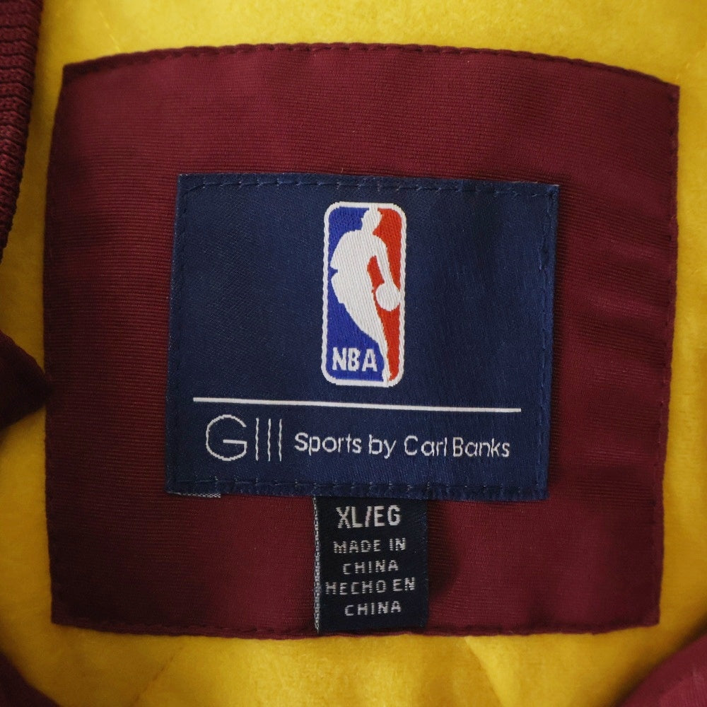NO BRAND(ノーブランド) NBA 2016 CAVALIERS CHAMPION PADDED JACKET エヌビーエー キャバリアーズ 2016 チャンピオン記念 ロゴパッチ パディッドジャケット レッド