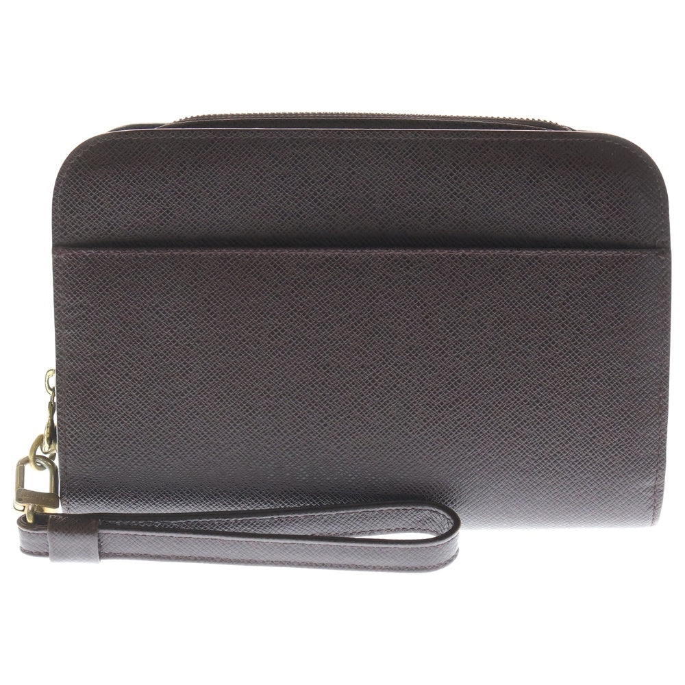 LOUIS VUITTON(ルイヴィトン) タイガ バイカル グリズリ ゴールド金具 レザークラッチバッグ ブラウン M30188