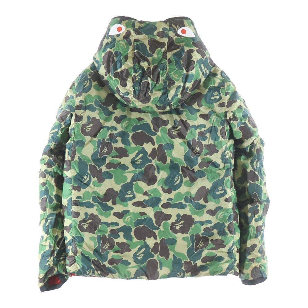 CANADA GOOSE(カナダグース) ×BATHING APE ×CONCEPTS CROFTON SHARK HOODIE コンセプツクロフトン シャーク フーディー ロゴパッチ リバーシブル ジップアップ ダウンジャケット 2227MBC