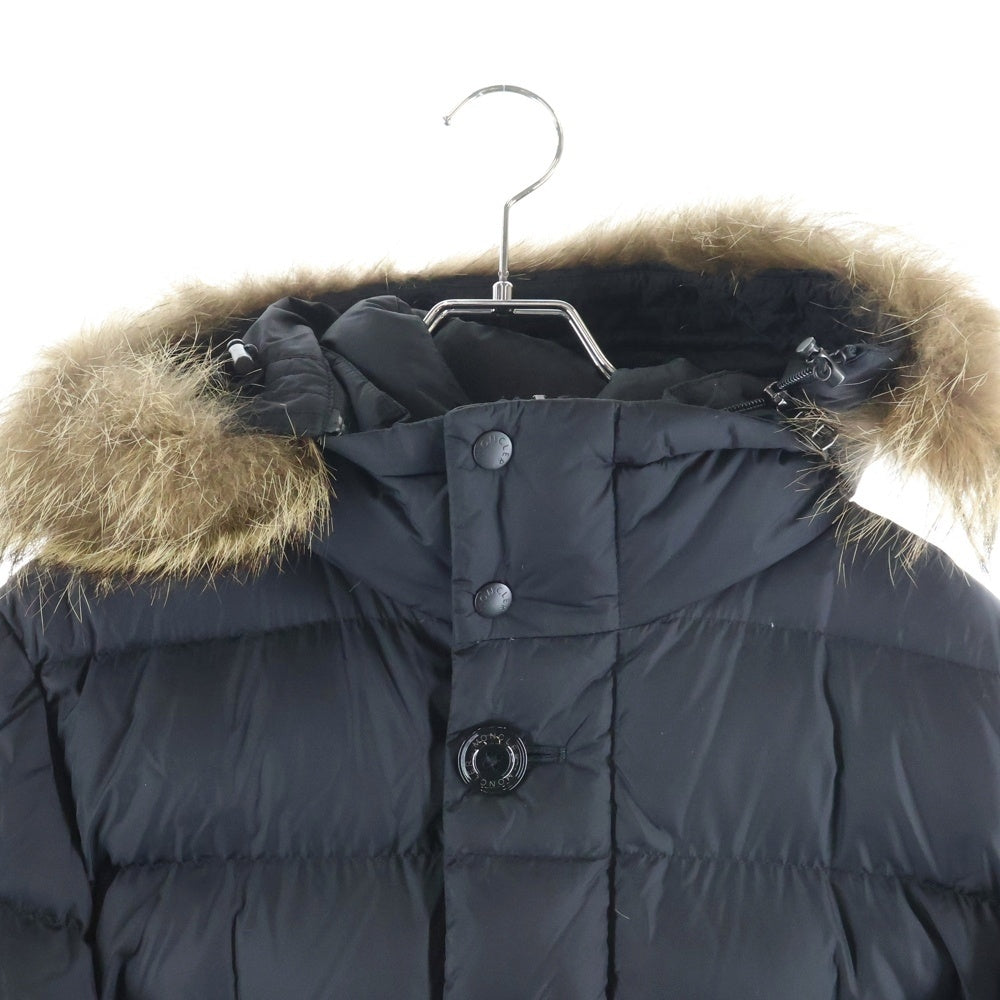 MONCLER(モンクレール) 19AW CLUNY クルーニー ファー フーデッド ジップアップ ダウンコート ジャケット レディース ブラック E20914138025