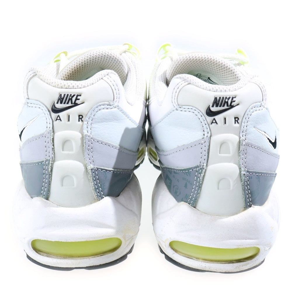 NIKE(ナイキ) AIR MAX 95 GREY VOLT エアマックス グレー ボルト ローカットスニーカー ホワイト/イエロー US8.5/26.5cm DH8256-100