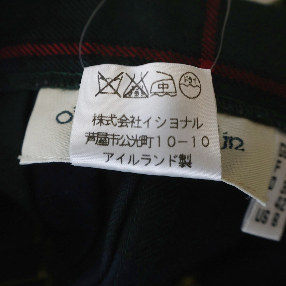 NO BRAND(ノーブランド) O'NEIL OF DUBLIN (オニールオブダブリン) クリップデザイン プリーツ フレアチェックスカート レディース グリーン/ネイビー
