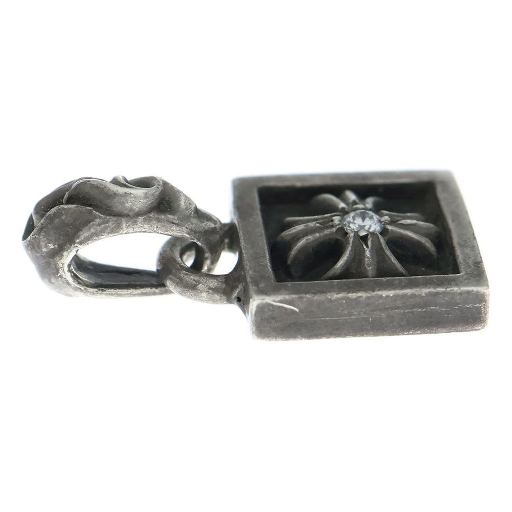 CHROME HEARTS(クロムハーツ) FRAMED CH PLUS 1DIA フレームドCHプラス 1ダイヤ チャーム シルバーネックレストップ