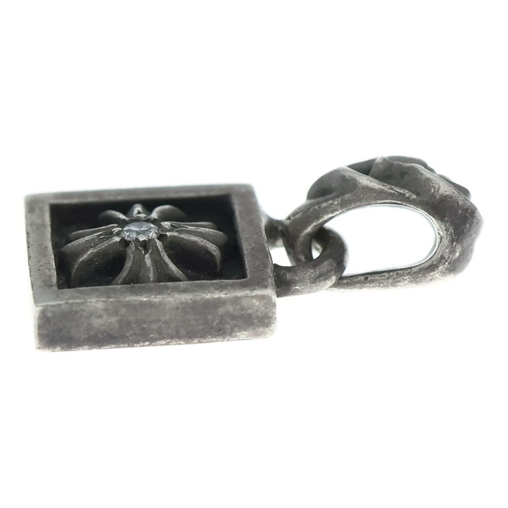 CHROME HEARTS(クロムハーツ) FRAMED CH PLUS 1DIA フレームドCHプラス 1ダイヤ チャーム シルバーネックレストップ