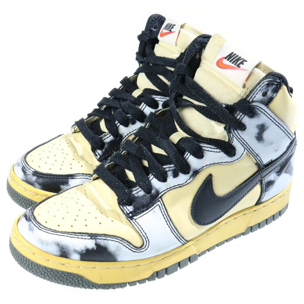 NIKE(ナイキ) DUNK HIGH 1985 SP BLACK ACID WASH ダンクハイ ブラックアシッドウォッシュ ハイカットスニーカー レディース イエロー US6.5/24.5 DD9404-700