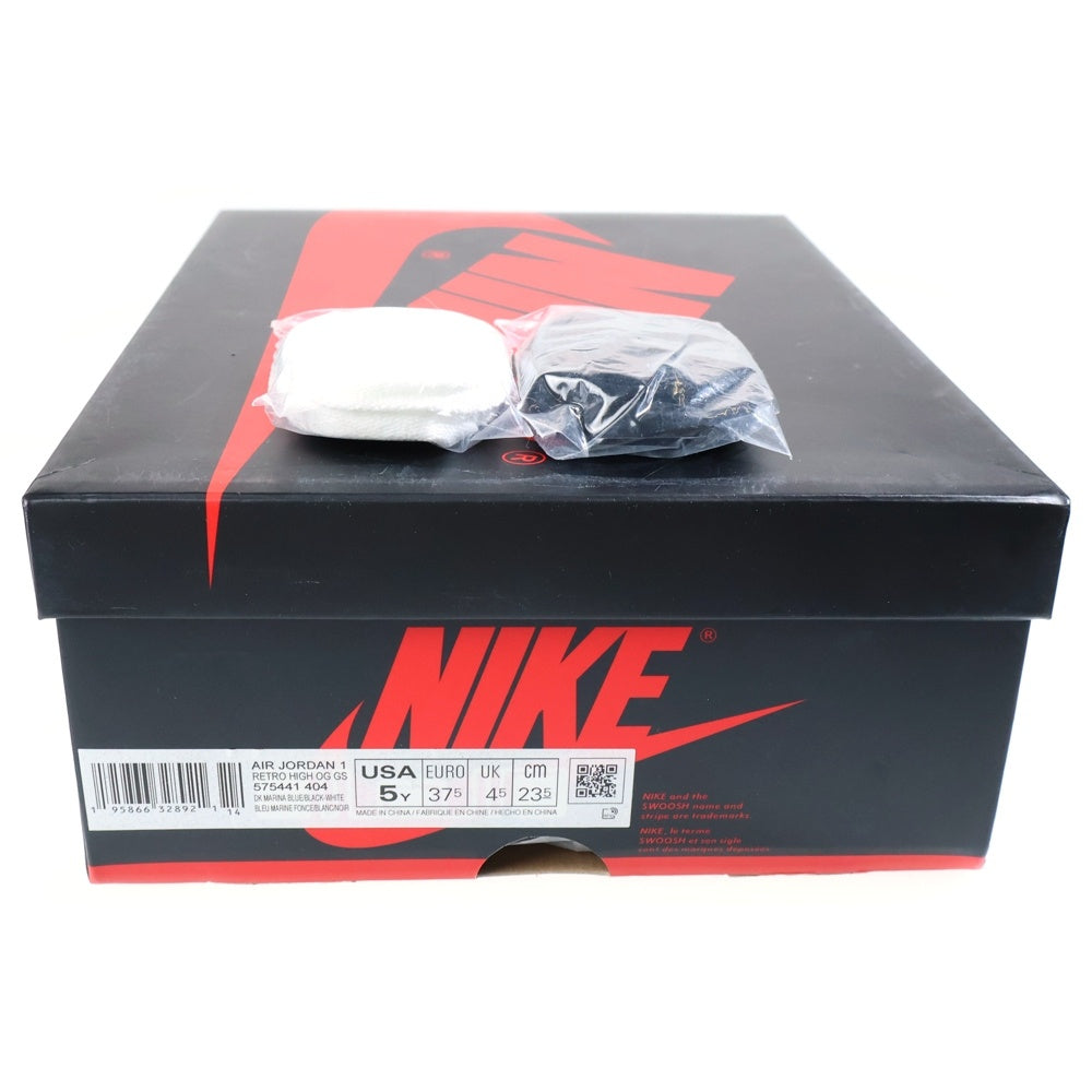 NIKE(ナイキ) AIR JORDAN 1 RETRO HIGH OG GS Dark Marina Blue エアジョーダン1 ダークマリーナブルー ハイカットスニーカー レディース US5Y/23.5cm 575441-404