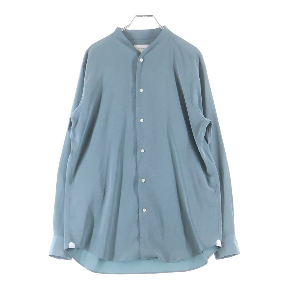 RAINMAKER(レインメーカー) ロゴデザイン ショールカラー 6B 長袖シャツ ブルー RM221-010