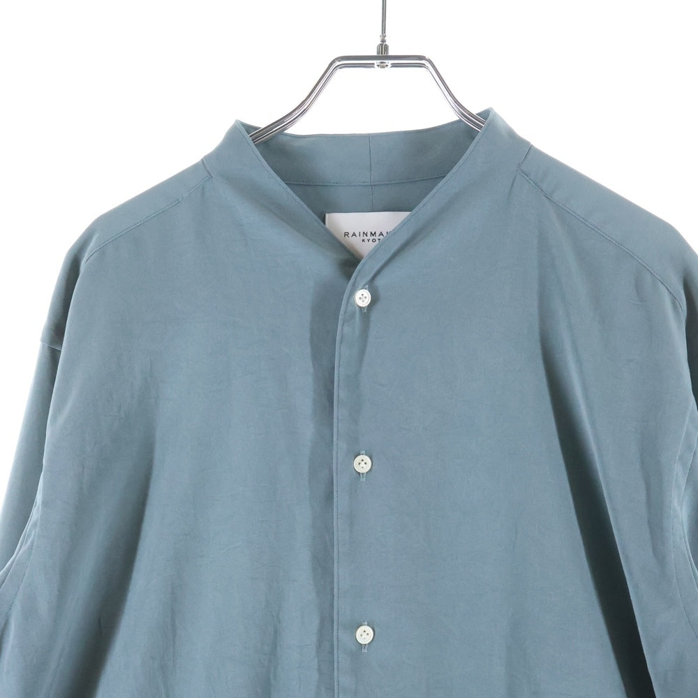 RAINMAKER(レインメーカー) ロゴデザイン ショールカラー 6B 長袖シャツ ブルー RM221-010