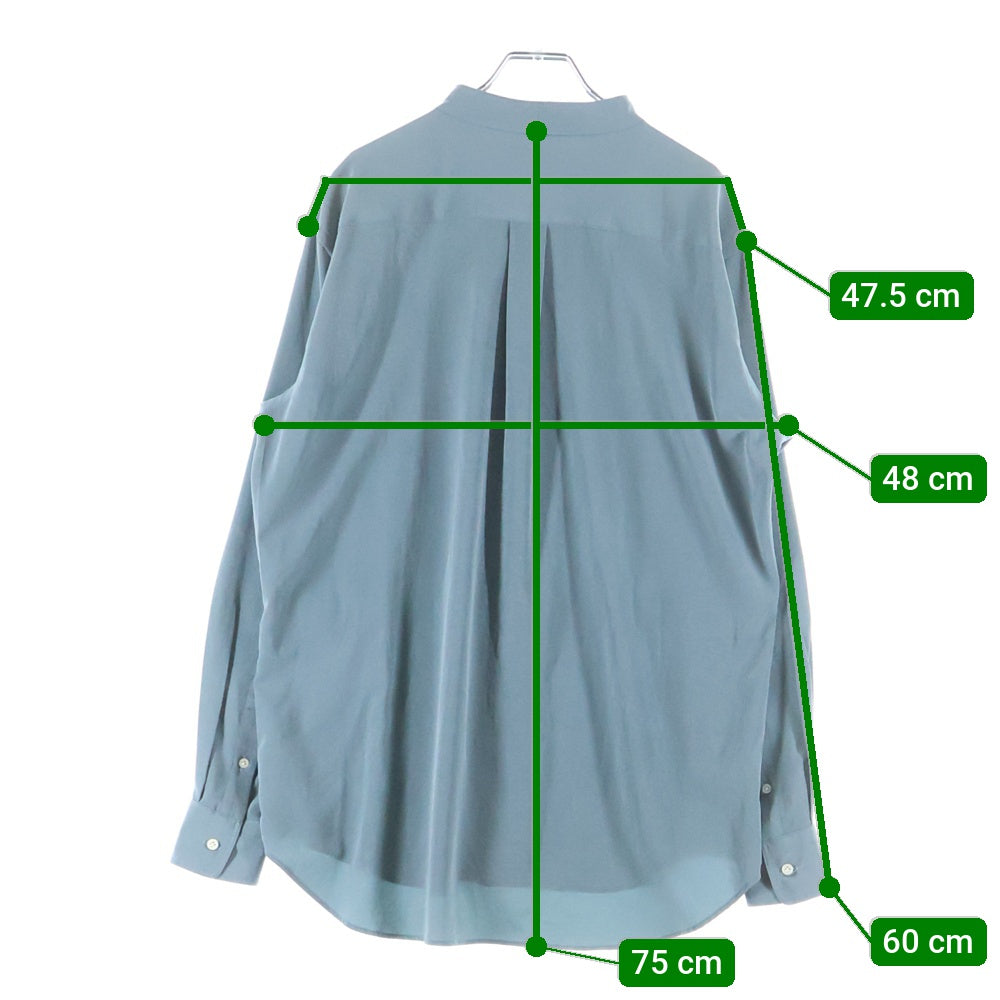 RAINMAKER(レインメーカー) ロゴデザイン ショールカラー 6B 長袖シャツ ブルー RM221-010