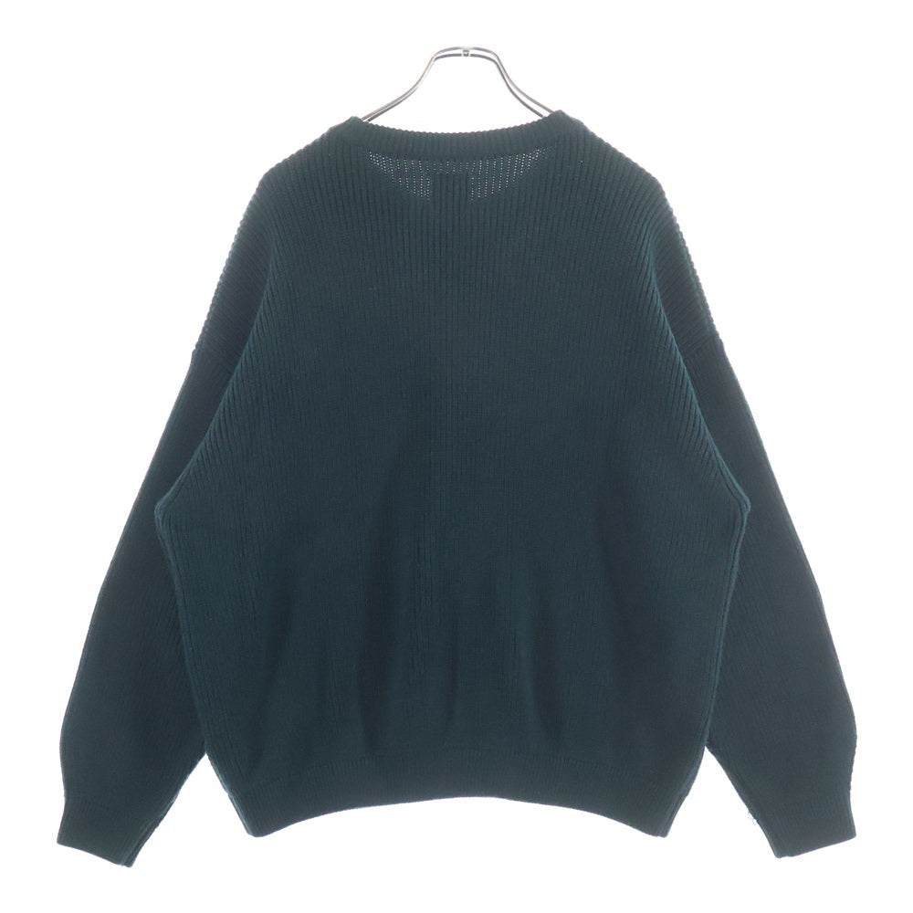 Lui's(ルイス) 片畦バルーン クルーネック ハイゲージ ニット セーター グリーン LUZ2032205A0003