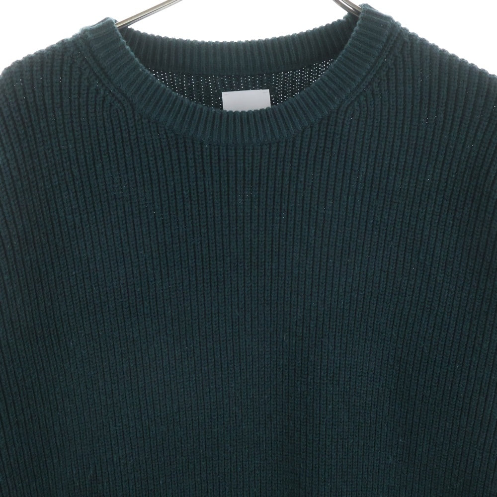 Lui's(ルイス) 片畦バルーン クルーネック ハイゲージ ニット セーター グリーン LUZ2032205A0003