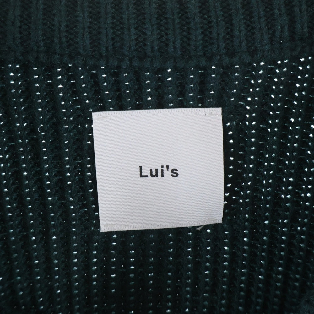 Lui's(ルイス) 片畦バルーン クルーネック ハイゲージ ニット セーター グリーン LUZ2032205A0003